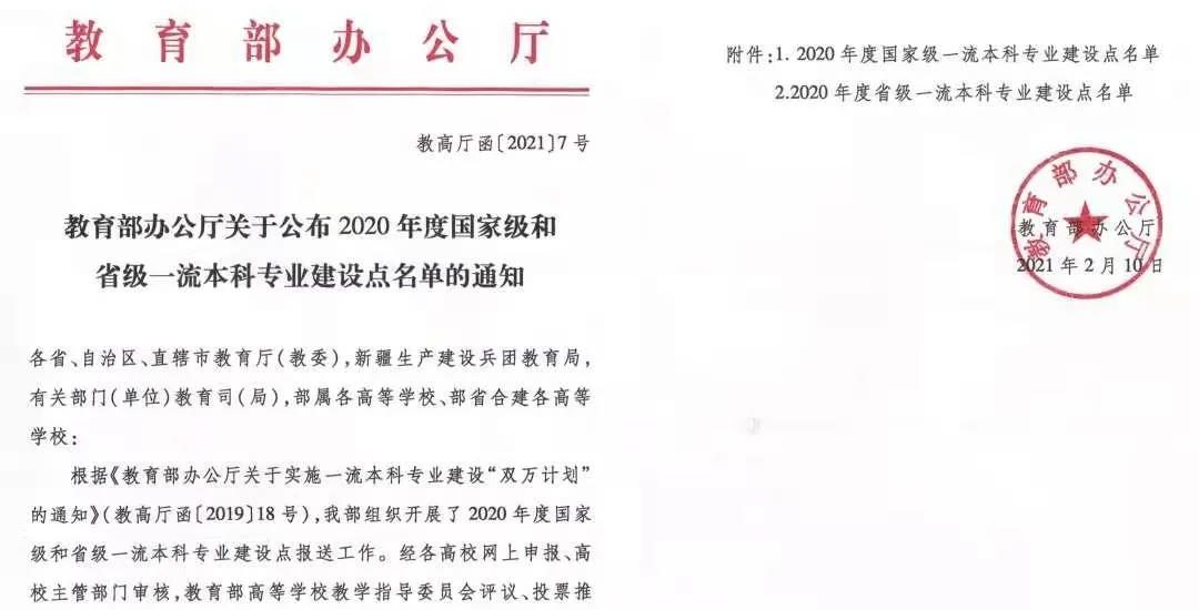 赞！武工院再添一个省级一流本科专业建设点