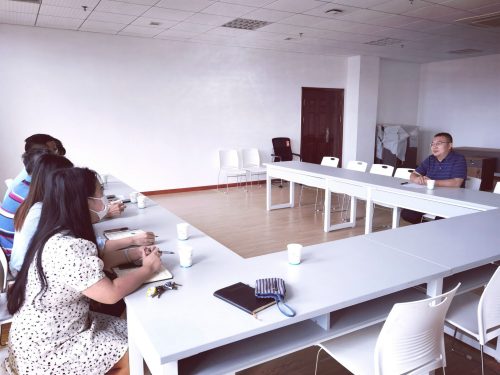 校评建办和教学质量保障中心到我院检查指导暑期评估工作的完成情况