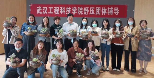 武汉工程科技学院舒压团体辅导系列活动——多肉种植