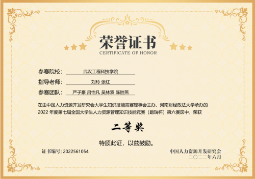 我院学子在第七届“踏瑞杯”全国大学生人力资源管理知识技能竞赛中获佳绩