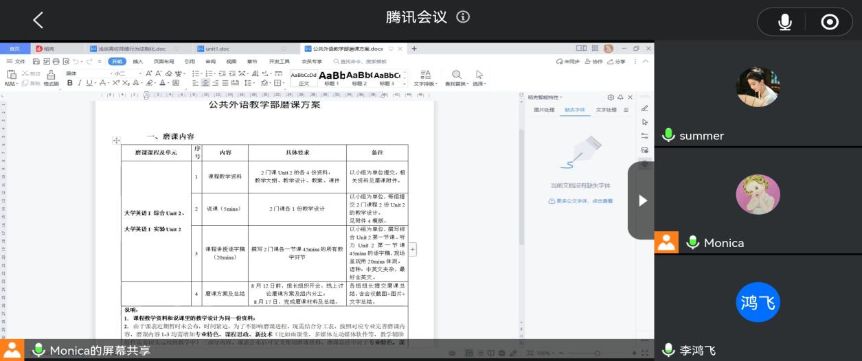 “研”途有你  且行且思共成长 ——公共外语教学部暑期教师全员磨课活动纪实