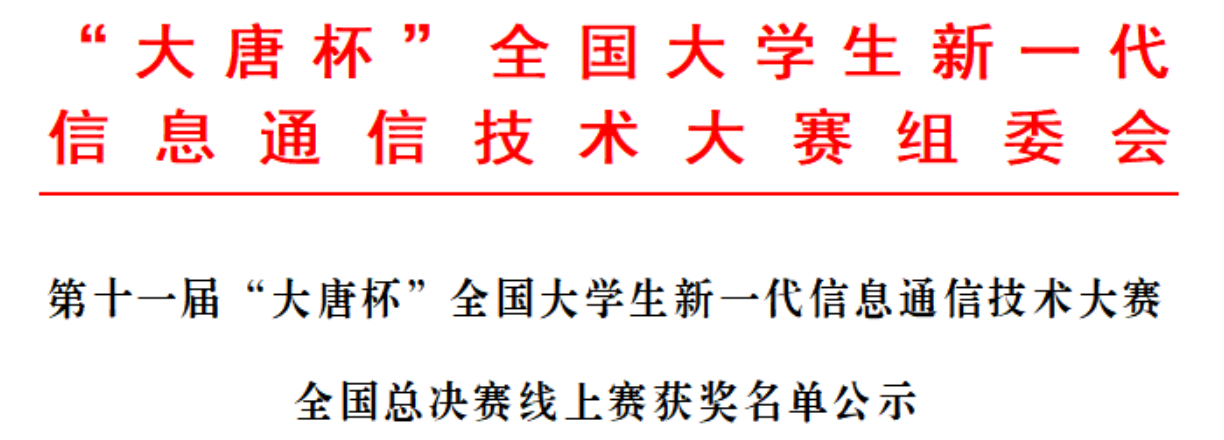 喜报！电子系学子在2024“大唐杯” 全国总决赛中喜获佳绩