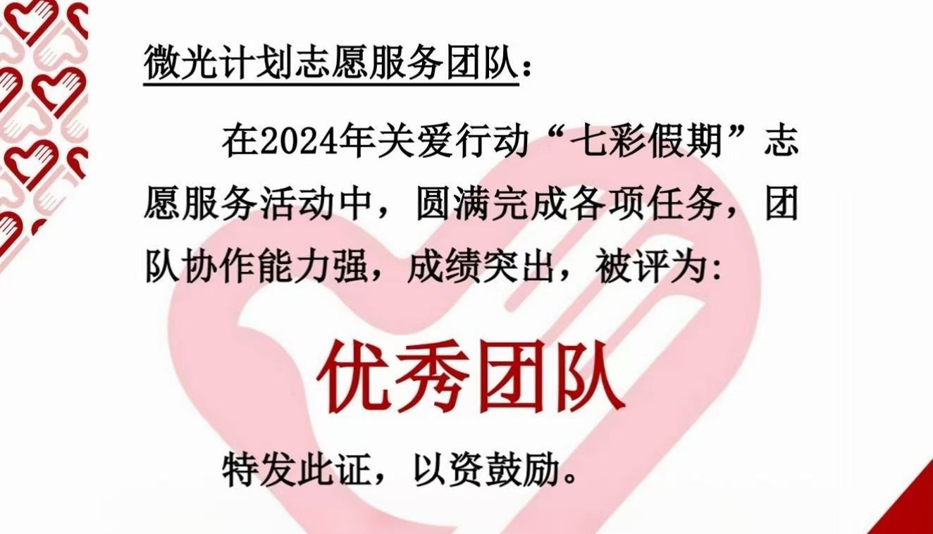 喜报！武汉工程科技学院社会实践“微光计划志愿服务团队”荣获国家级优秀团队